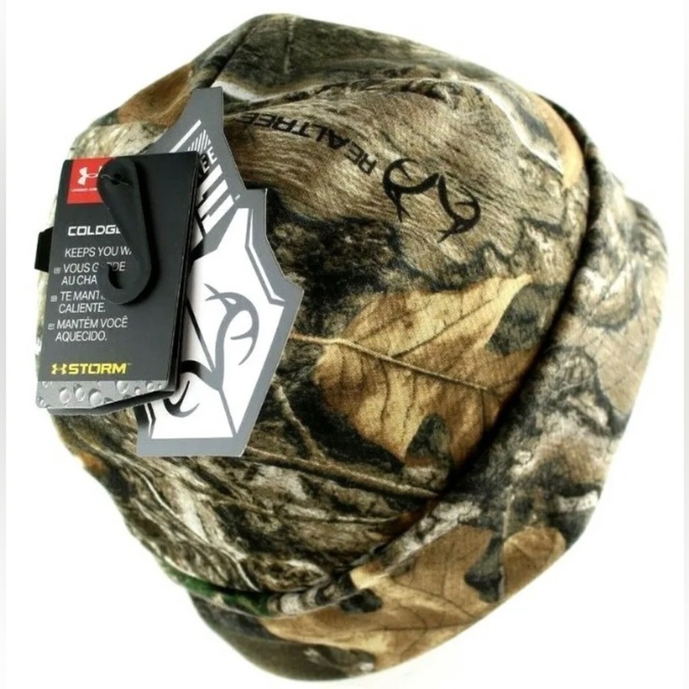 Under Armour Cold Gear Storm 1343193-991 Scent Control Hunting Camo Beanie Hat.